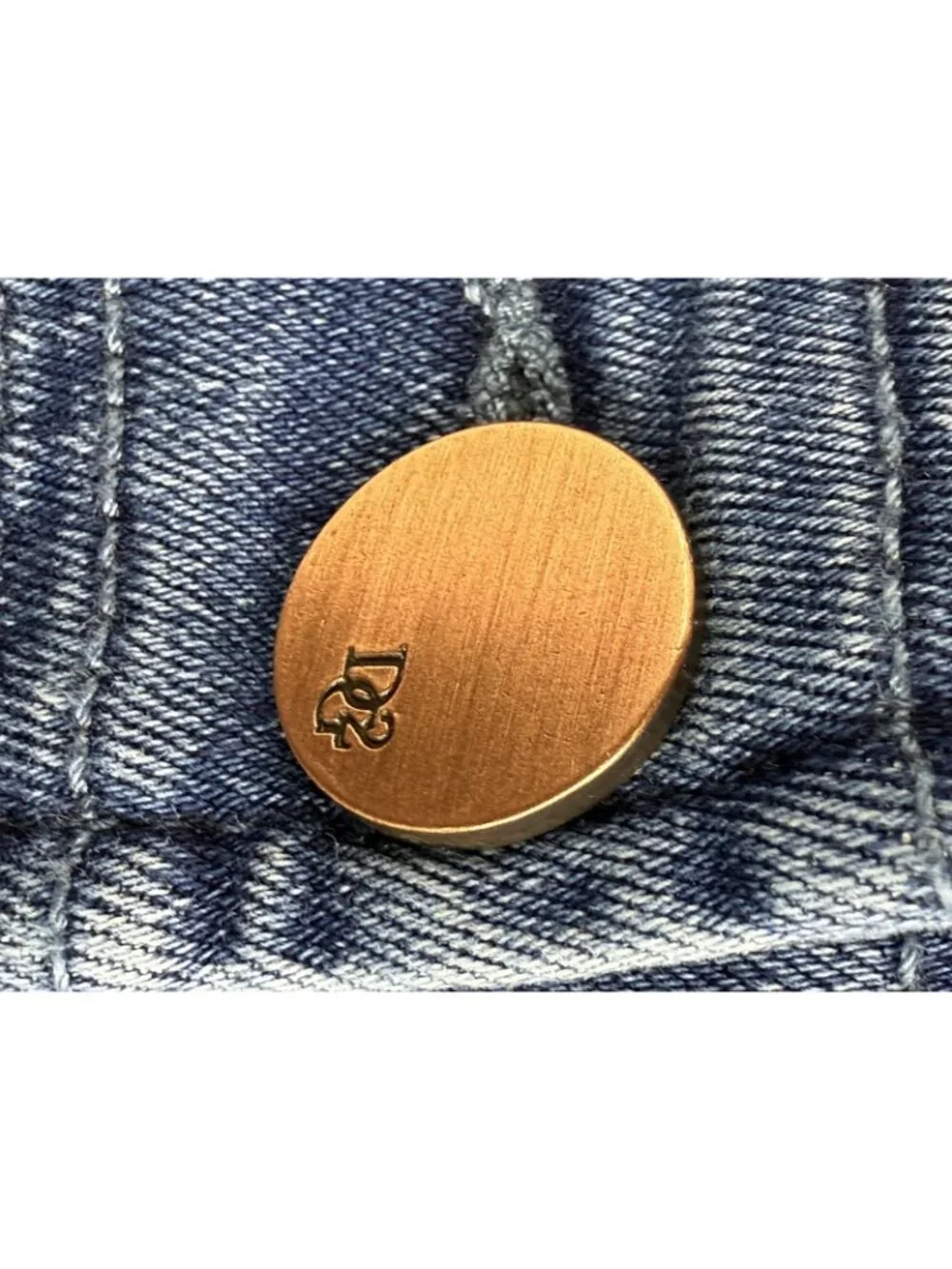 DG2 Diane Gilman Denim Jacket Womens Medium Blue Blazer Button Front Pockets - Picture 4 of 16